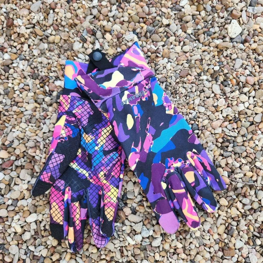 Terramar Climasense 3.0 Gloves Colorful Camo Womens Size Large Rising Sun W9218